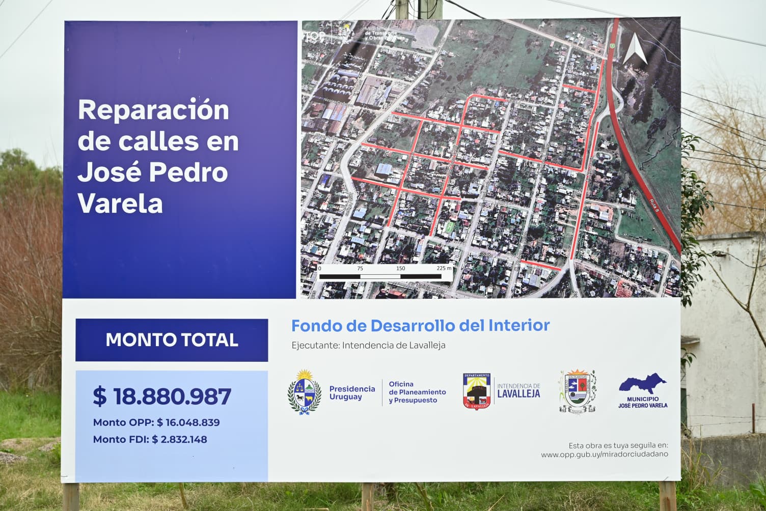 Inauguraron obras de reparación de calles en la ciudad de José Pedro Varela