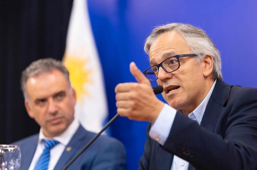 Arim y Orsi en conferencia. Créd. Comunicación Presidencia